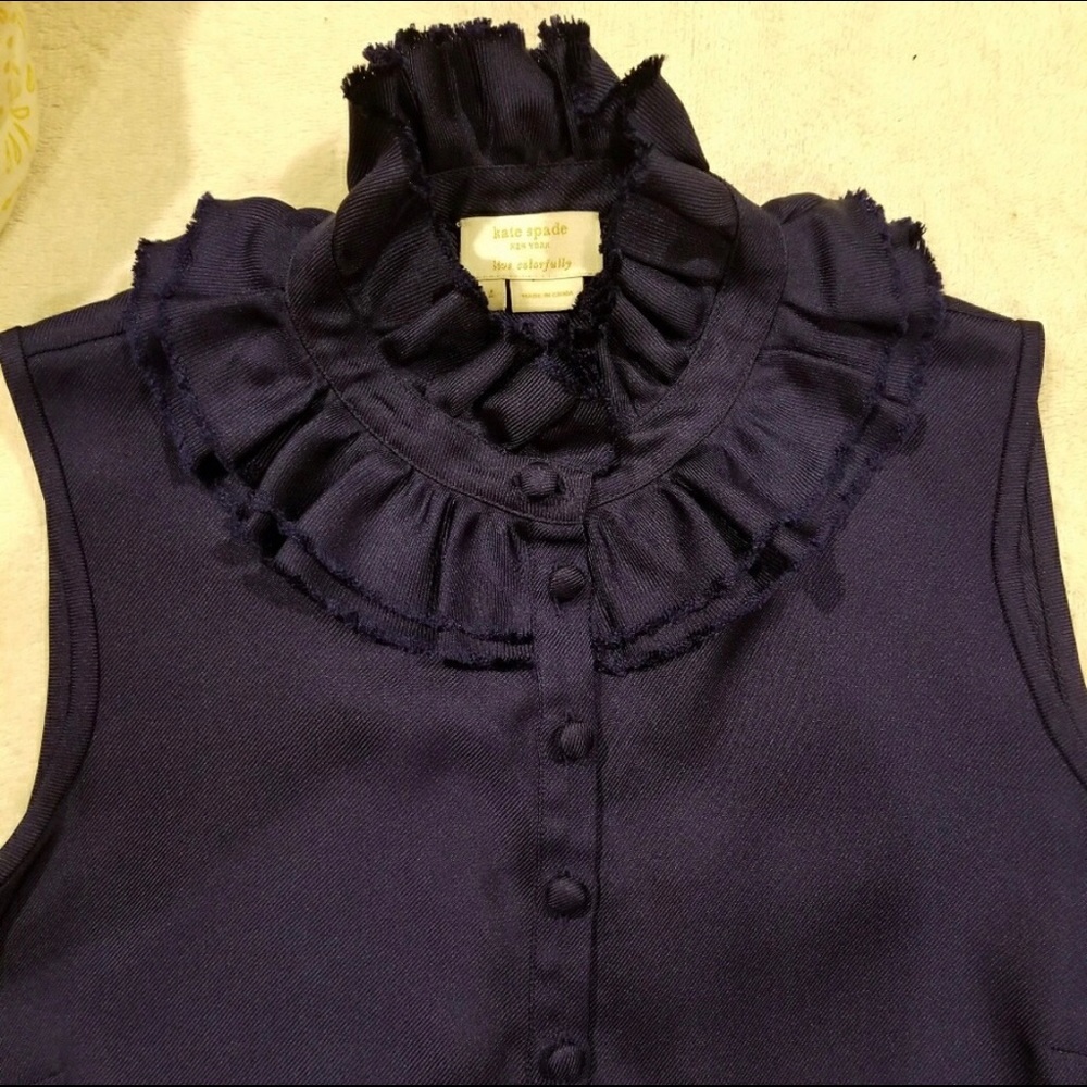 Kate Spade Silk Blouse Navy